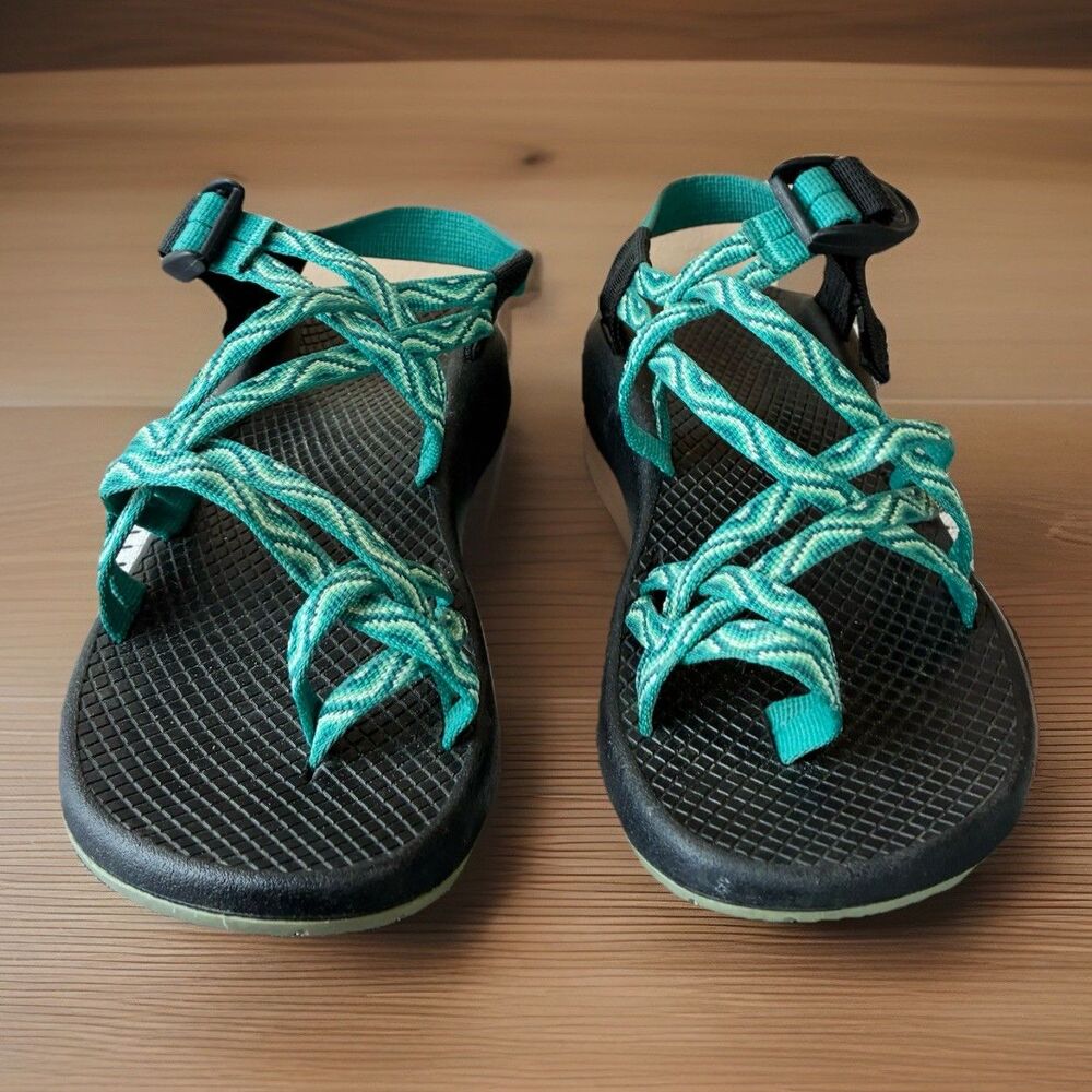 Chaco Women’s Adjustable Strap Sandals Teal And Black Size 6